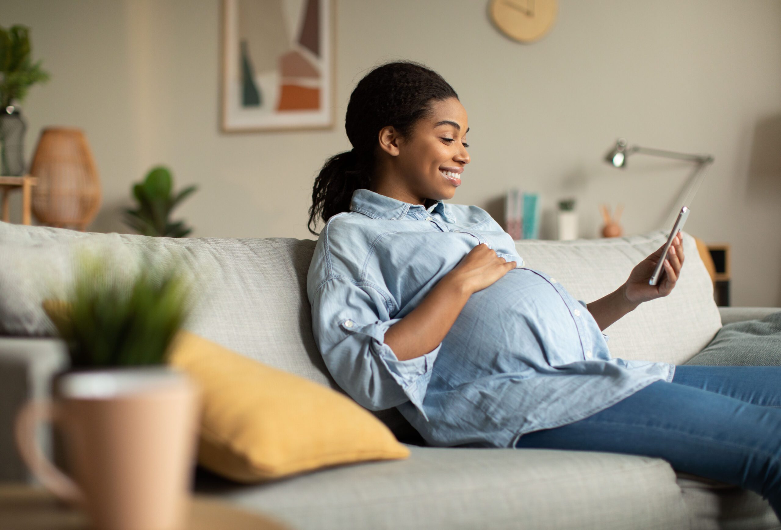 Cheerful Pregnant Woman